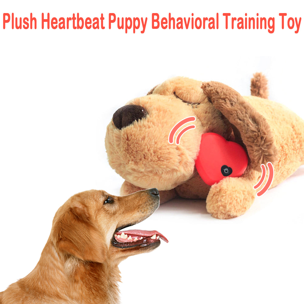 Plush Heartbeat Puppy Snuggle Toy – Anxiety Relief & Durable Chew Toy for Dogs