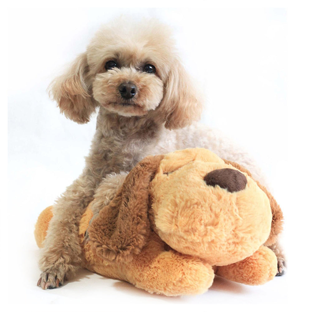 Plush Heartbeat Puppy Snuggle Toy – Anxiety Relief & Durable Chew Toy for Dogs