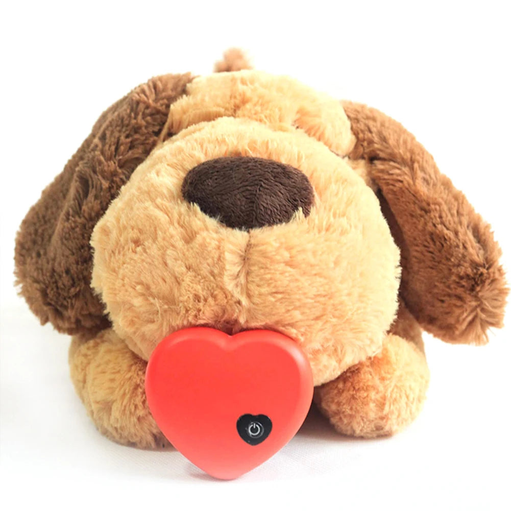 Plush Heartbeat Puppy Snuggle Toy – Anxiety Relief & Durable Chew Toy for Dogs