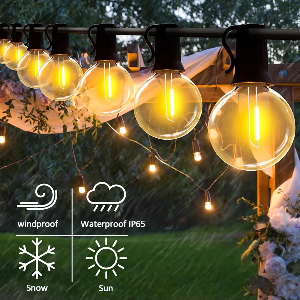 G40 Patio Solar String Lights Outdoor