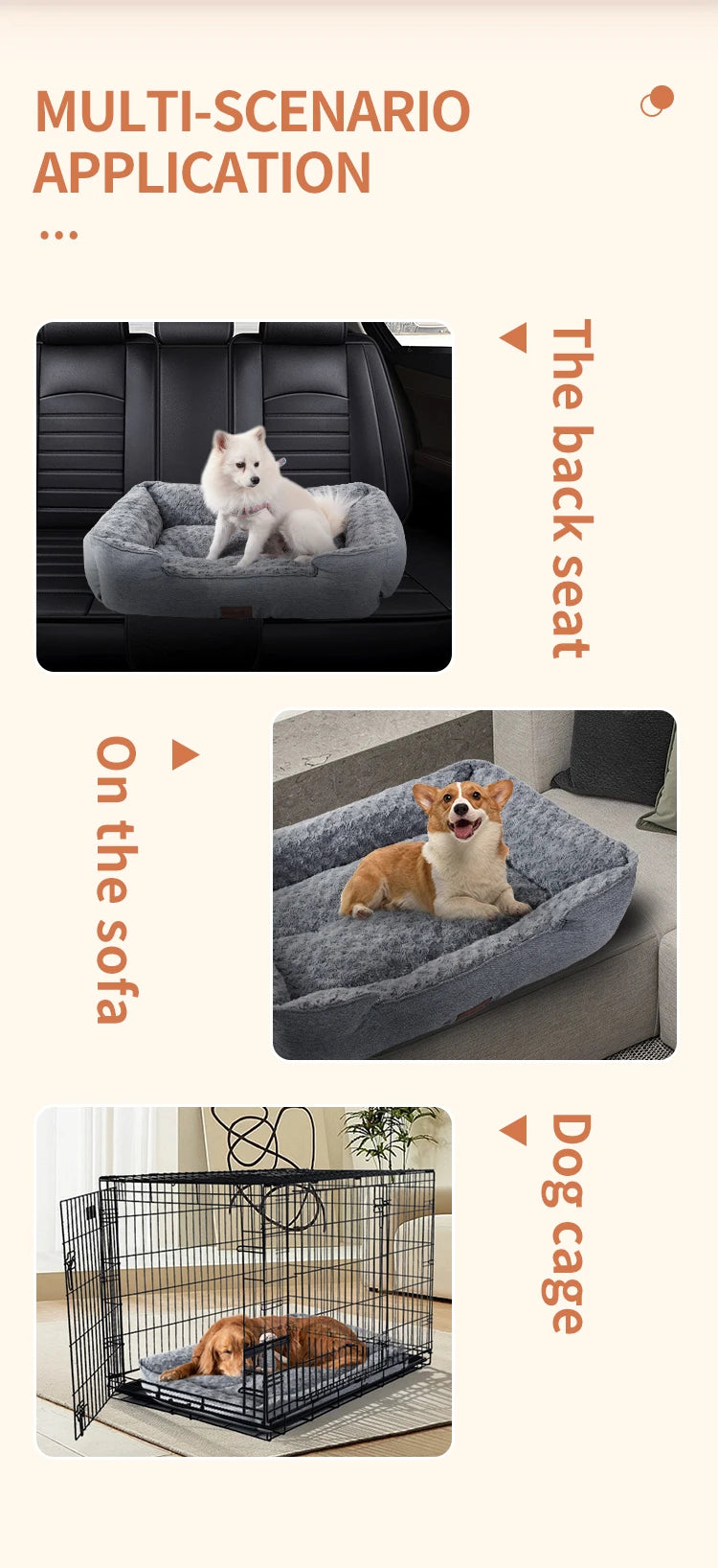 Orthopedic Dog Bed for Small, Medium, and Large Dogs – Thick, Calming, and Perfect for Deep Sleep.