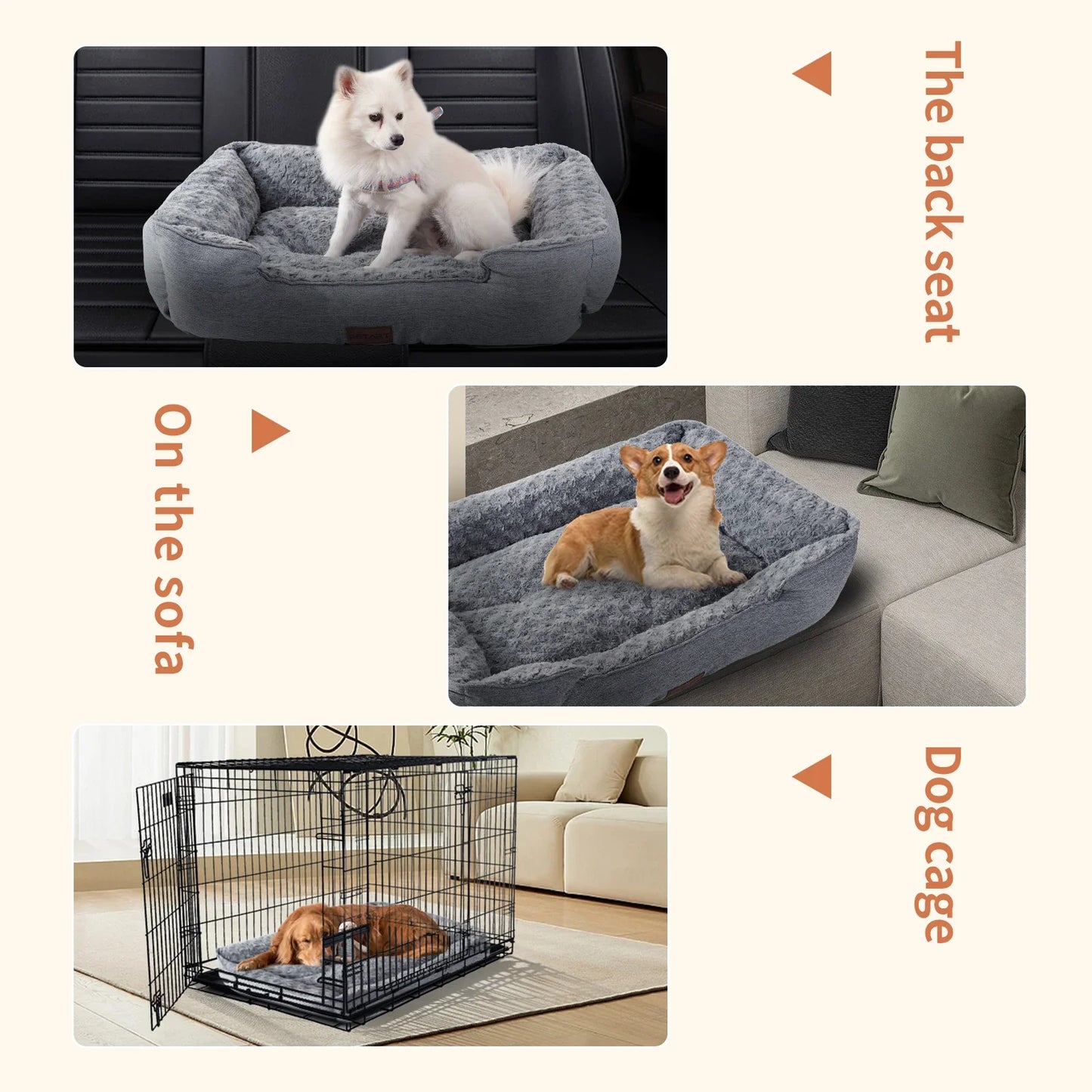 Orthopedic Dog Bed for Small, Medium, and Large Dogs – Thick, Calming, and Perfect for Deep Sleep.