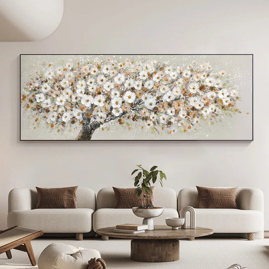 Abstract Blooming Tree Print on Canvas