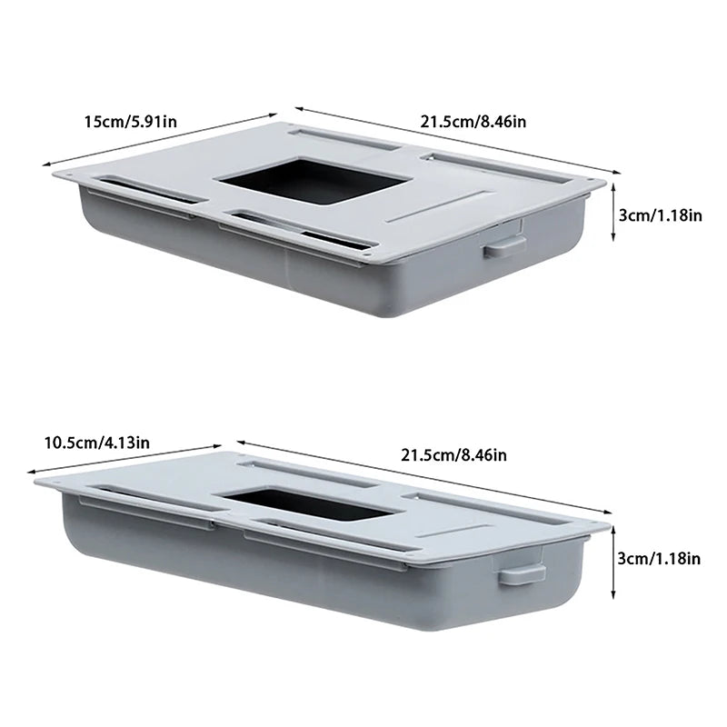 Under Desk Self Stick Pencil Tray