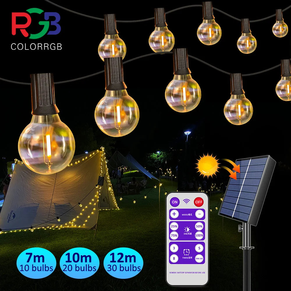 G40 Shatterproof Solar String Lights,