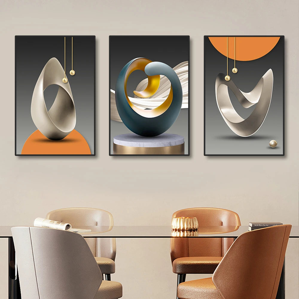 Modern Geometric Wall Art Canvas