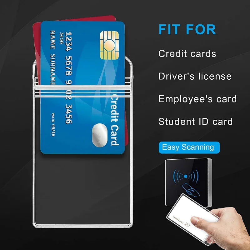 PVC Transparent Credit Card Holder