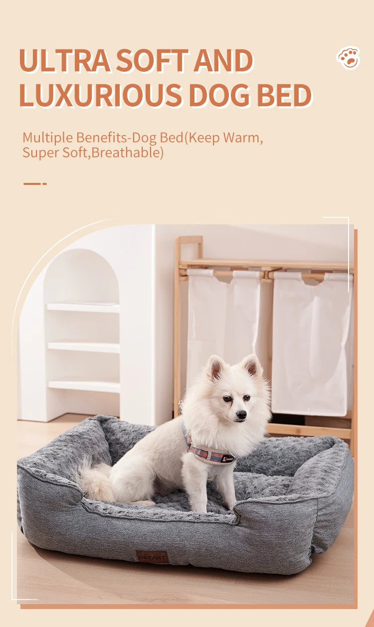 Orthopedic Dog Bed for Small, Medium, and Large Dogs – Thick, Calming, and Perfect for Deep Sleep.