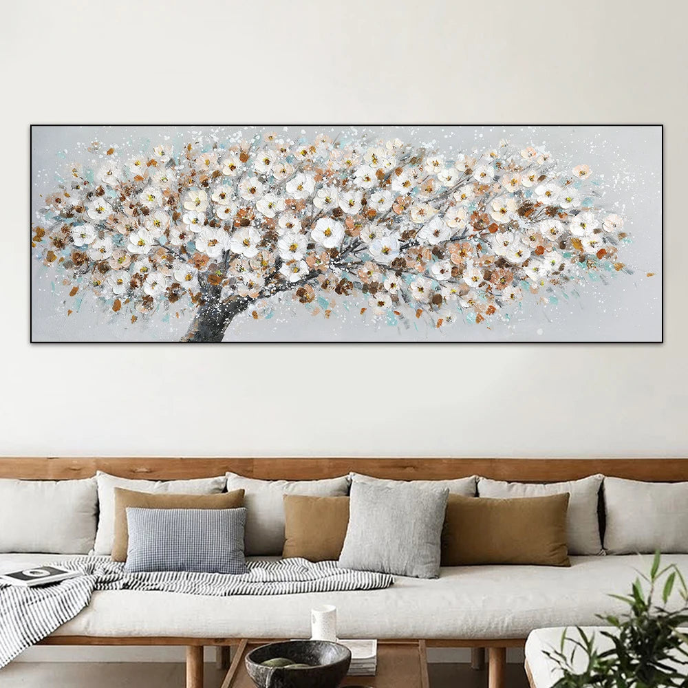 Abstract Blooming Tree Print on Canvas