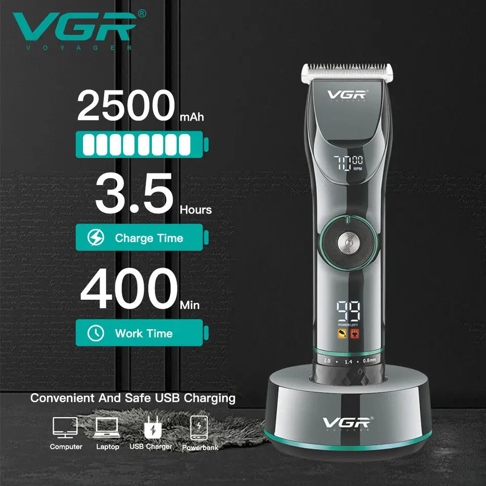 VGR Cordless Professional Hair Clipper – For Salon, Home & Beard Trimming