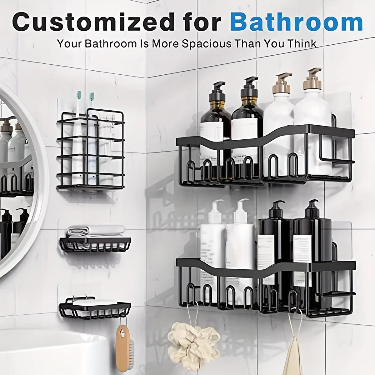 Shower Caddy Adhesive Organizer