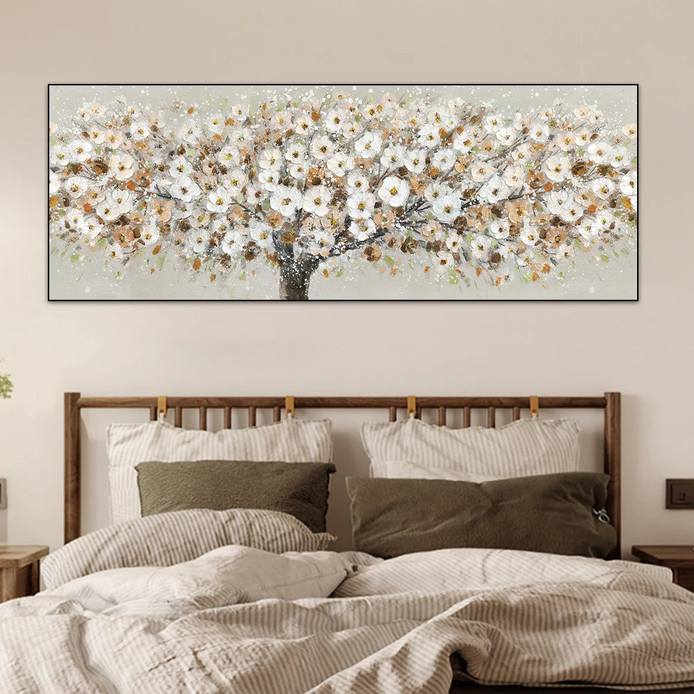 Abstract Blooming Tree Print on Canvas