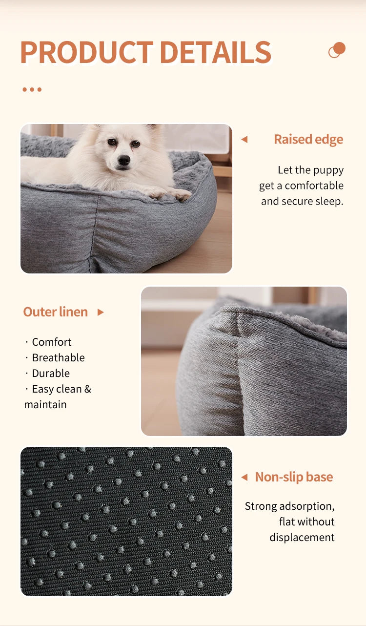 Orthopedic Dog Bed for Small, Medium, and Large Dogs – Thick, Calming, and Perfect for Deep Sleep.