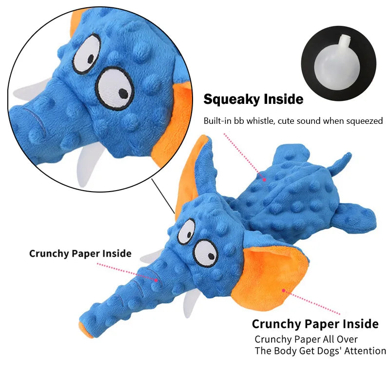 Squeak Elephant Pet Plush