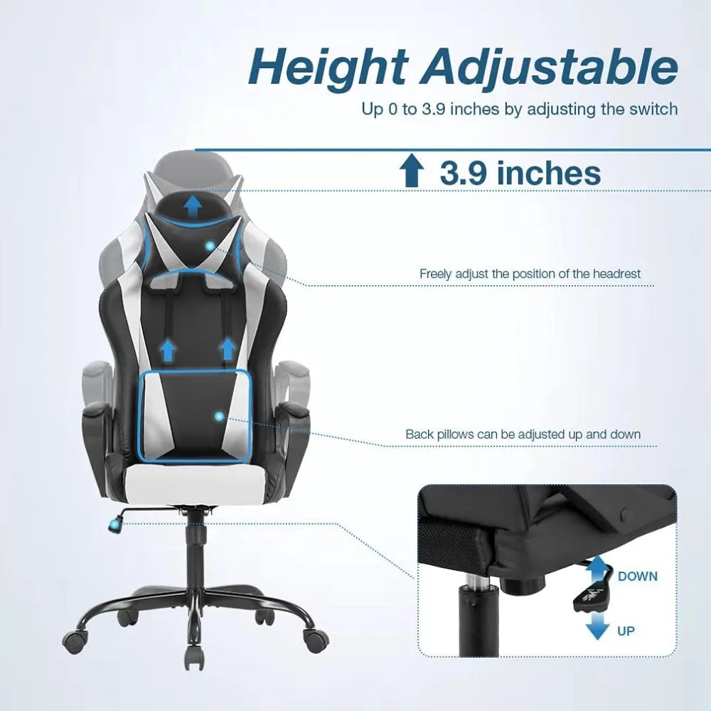 Ergonomic Gaming Leather Swivel Chair