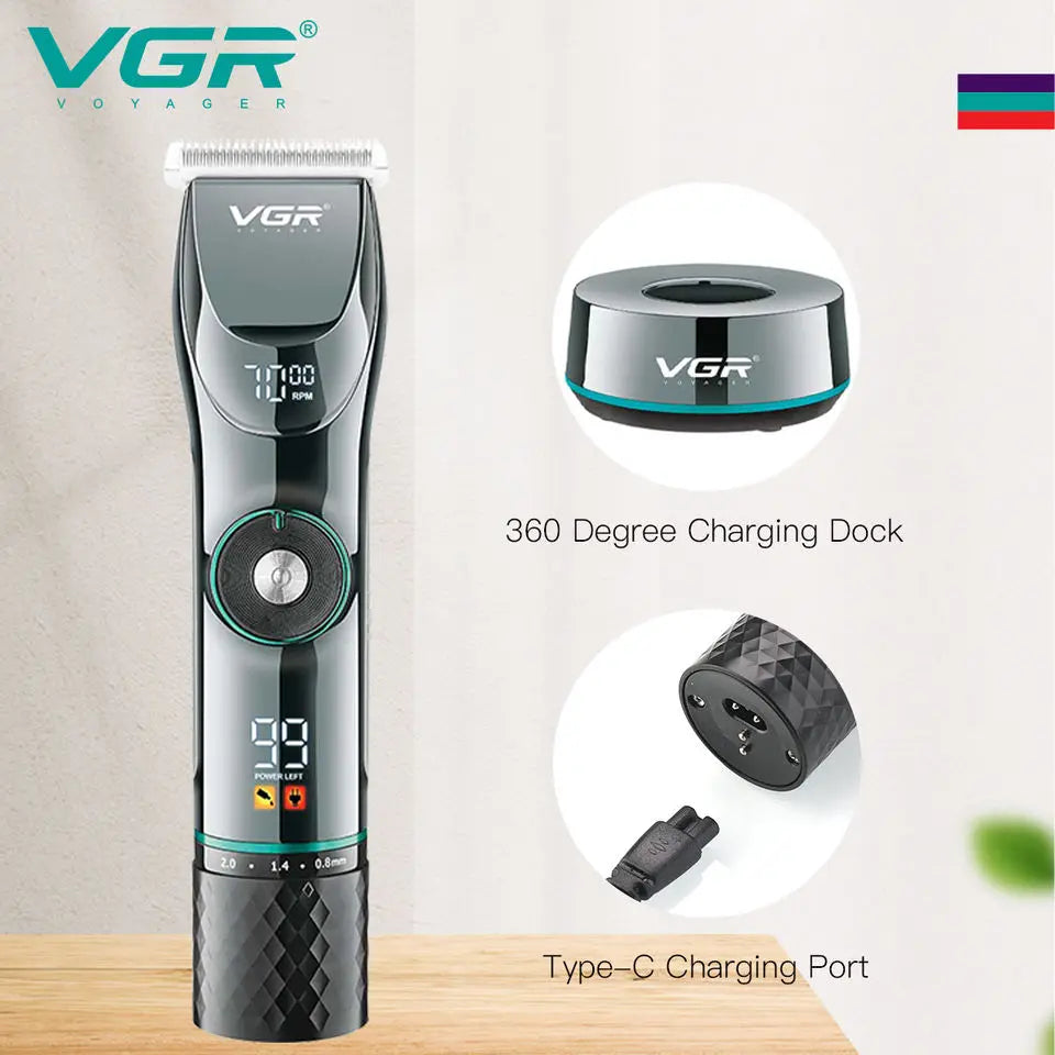 VGR Cordless Professional Hair Clipper – For Salon, Home & Beard Trimming