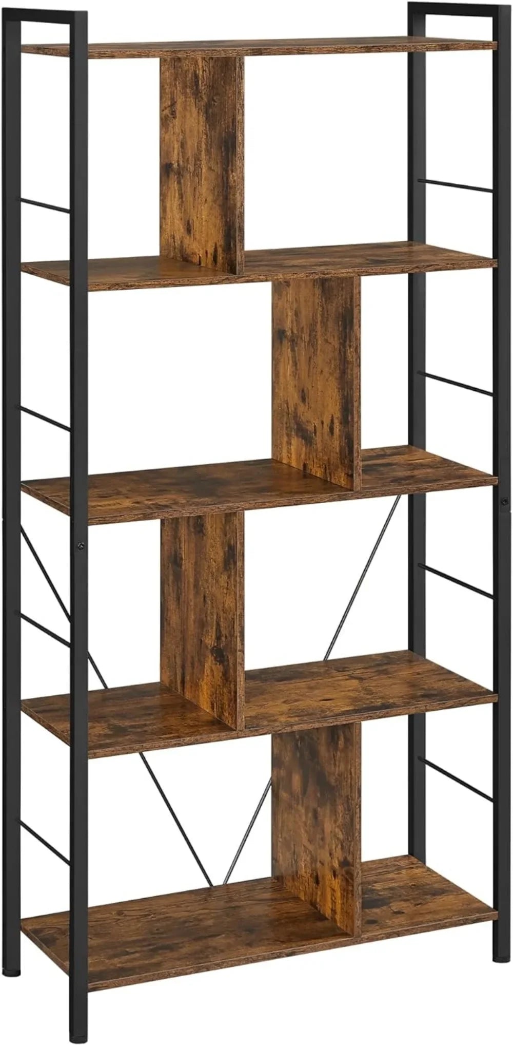 Industrial 8-Compartment Bookshelf