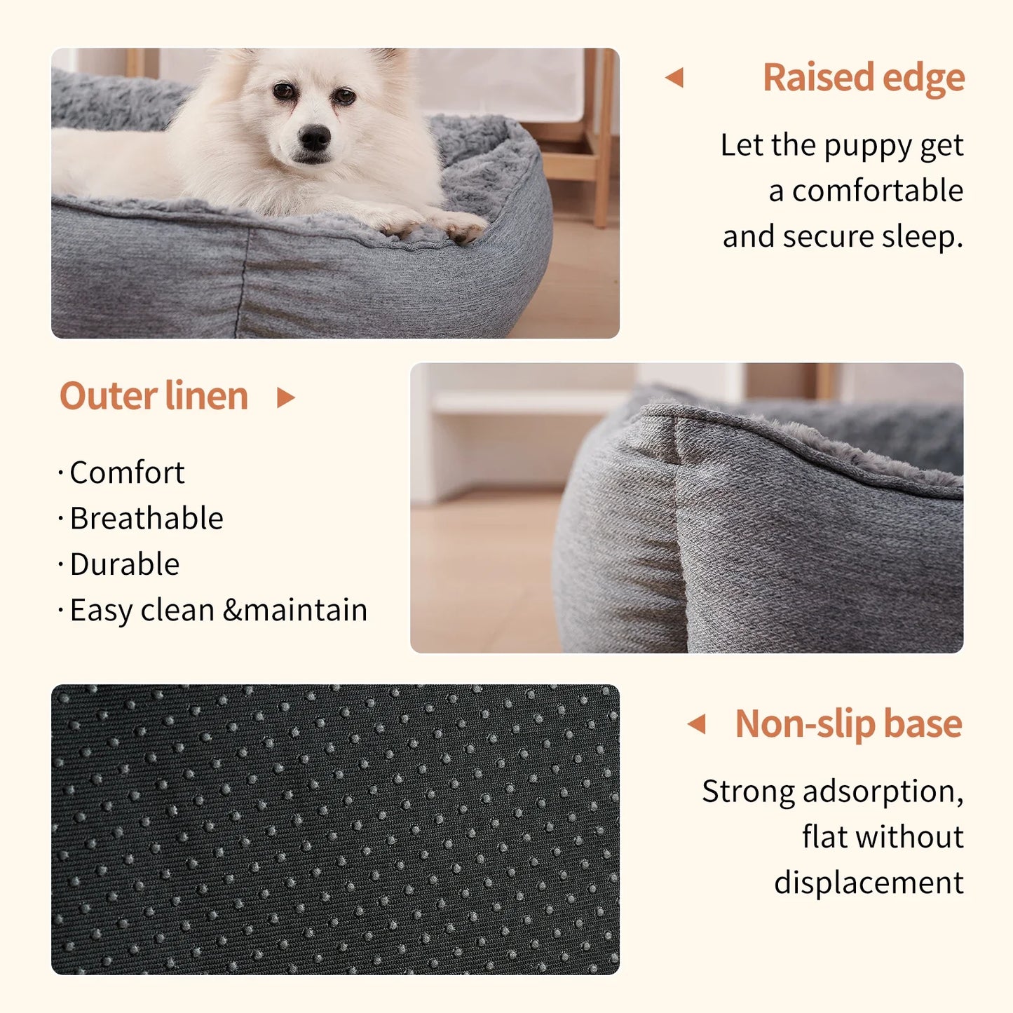 Orthopedic Dog Bed for Small, Medium, and Large Dogs – Thick, Calming, and Perfect for Deep Sleep.