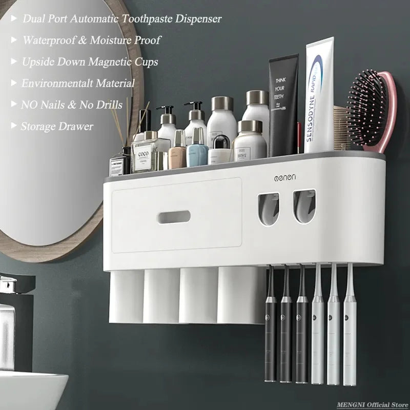 MENGNI Magnetic InvertedToothbrush Holder