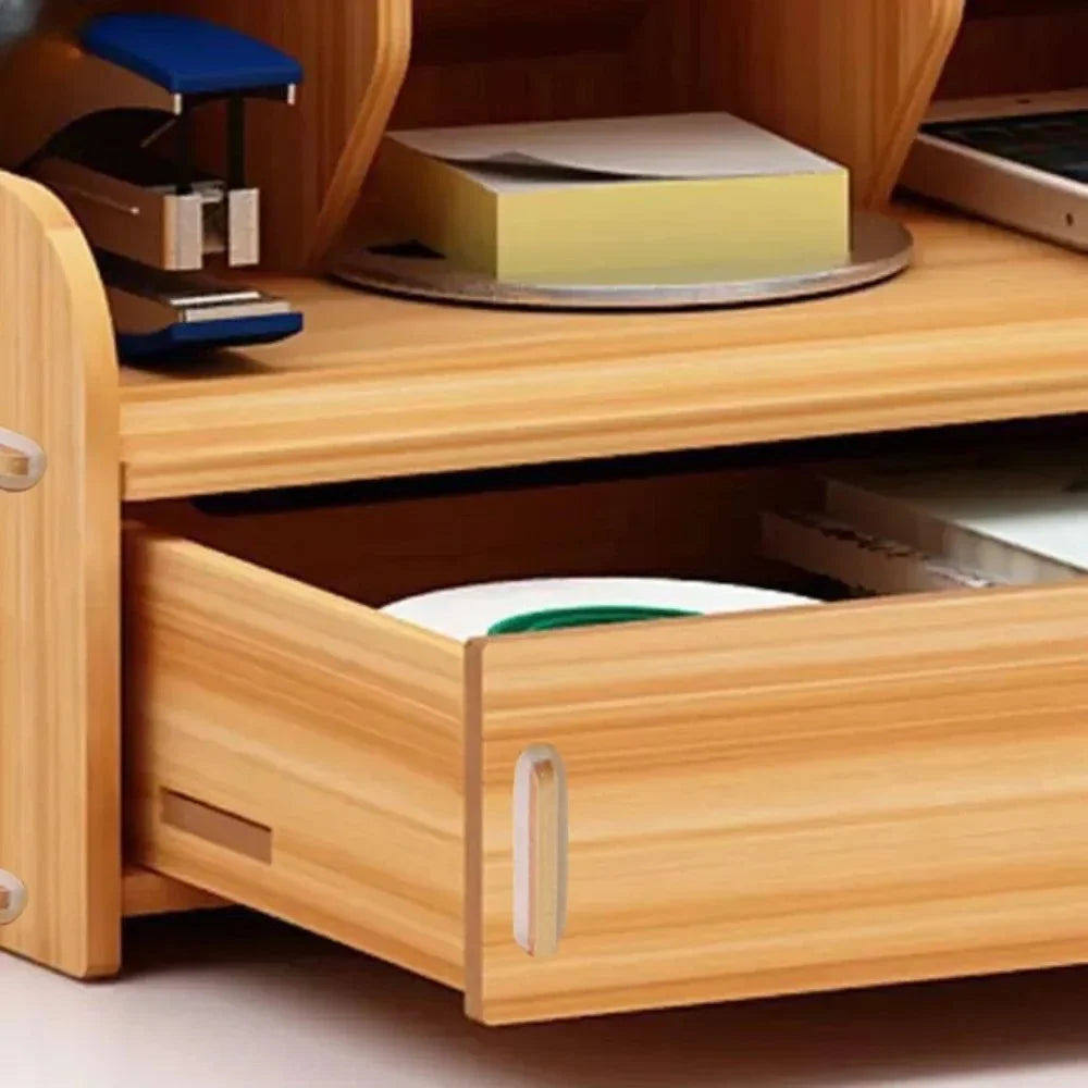 Multifunctional Wooden Pen Organizer