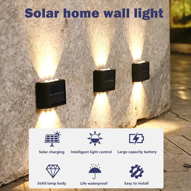 Waterproof  Luminous Wall Solar Lamps