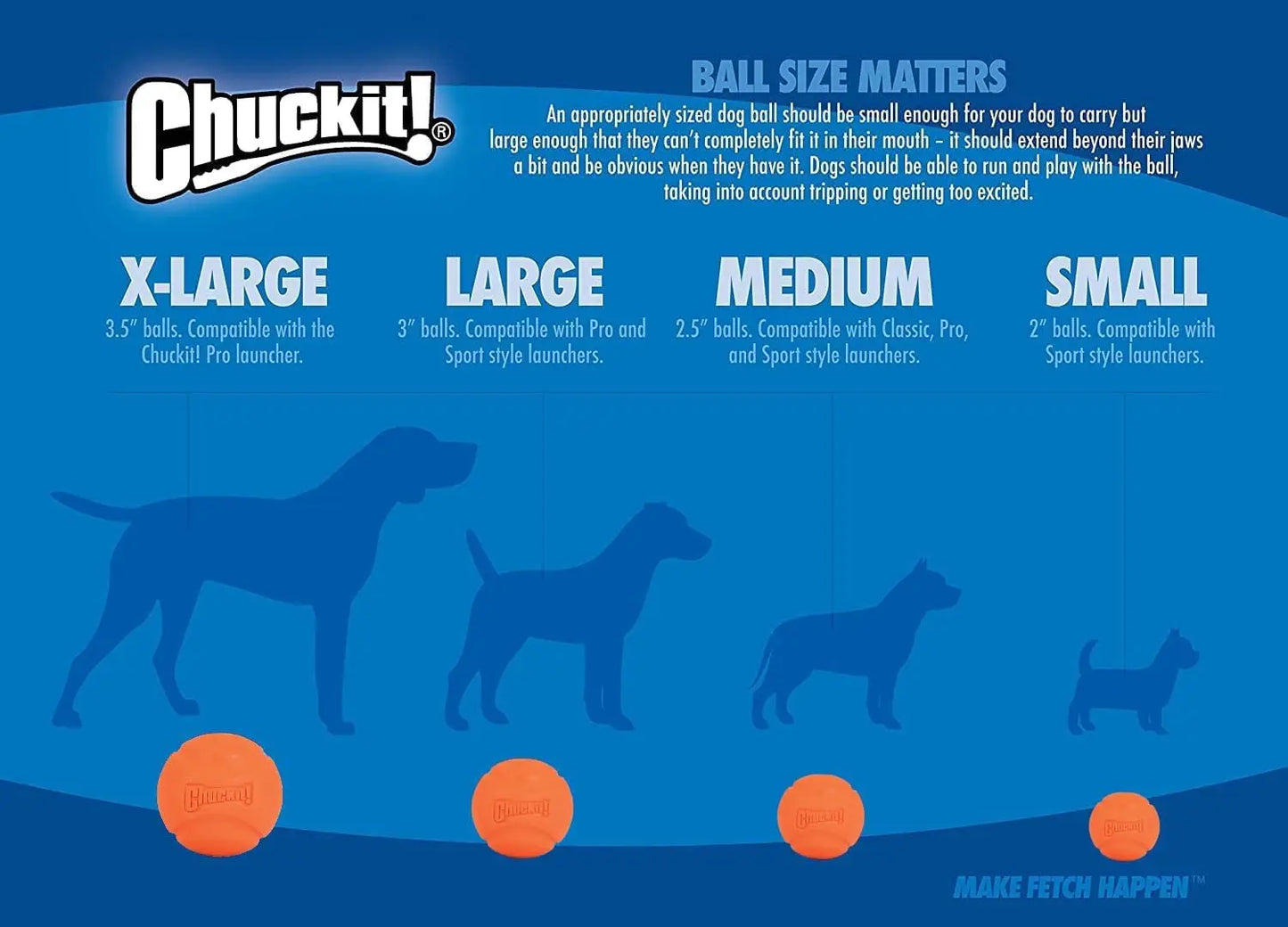 Chuckit! Fetch Ball Dog Toy, Color Varies