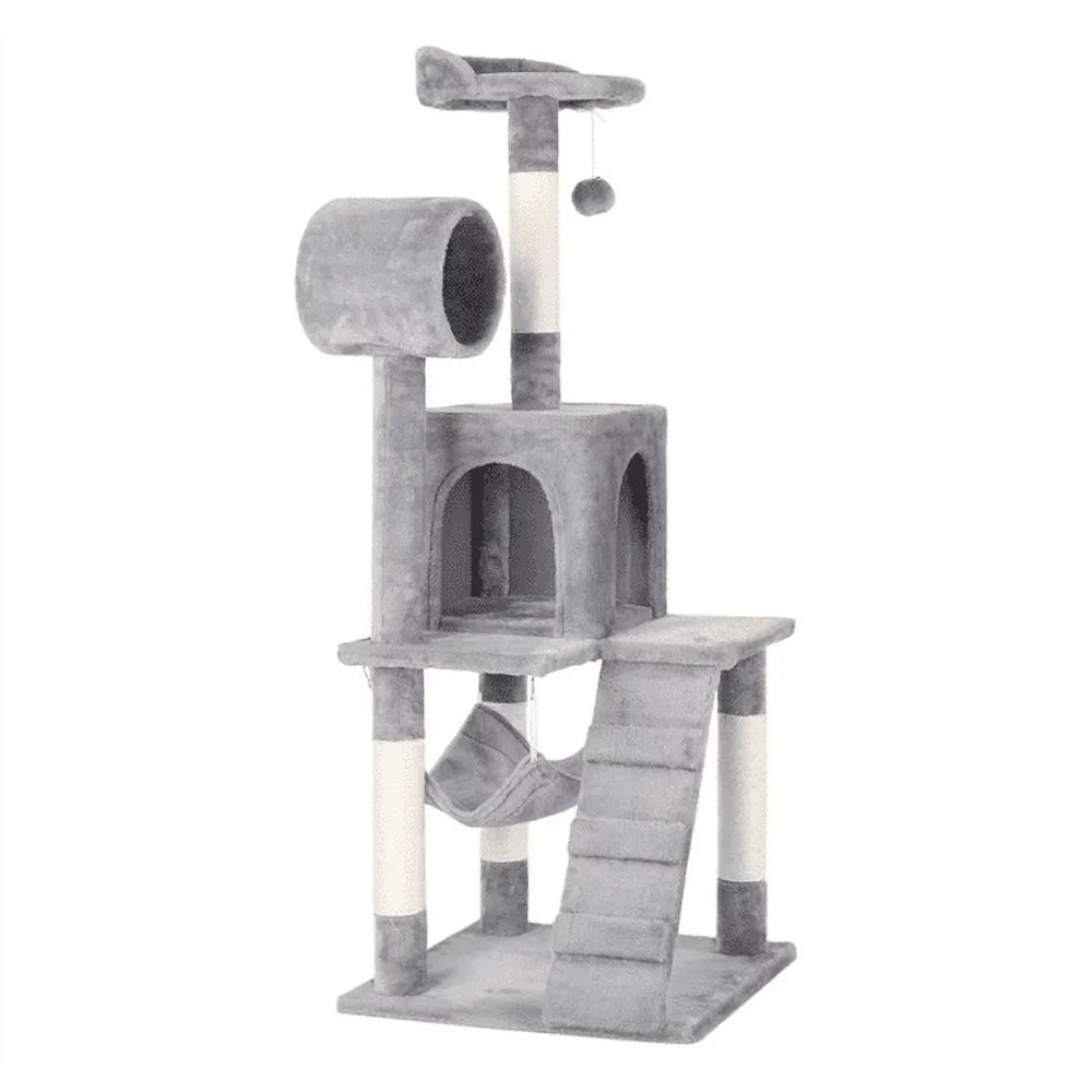 Cat Tree House with Hammock Scratching Post Tower