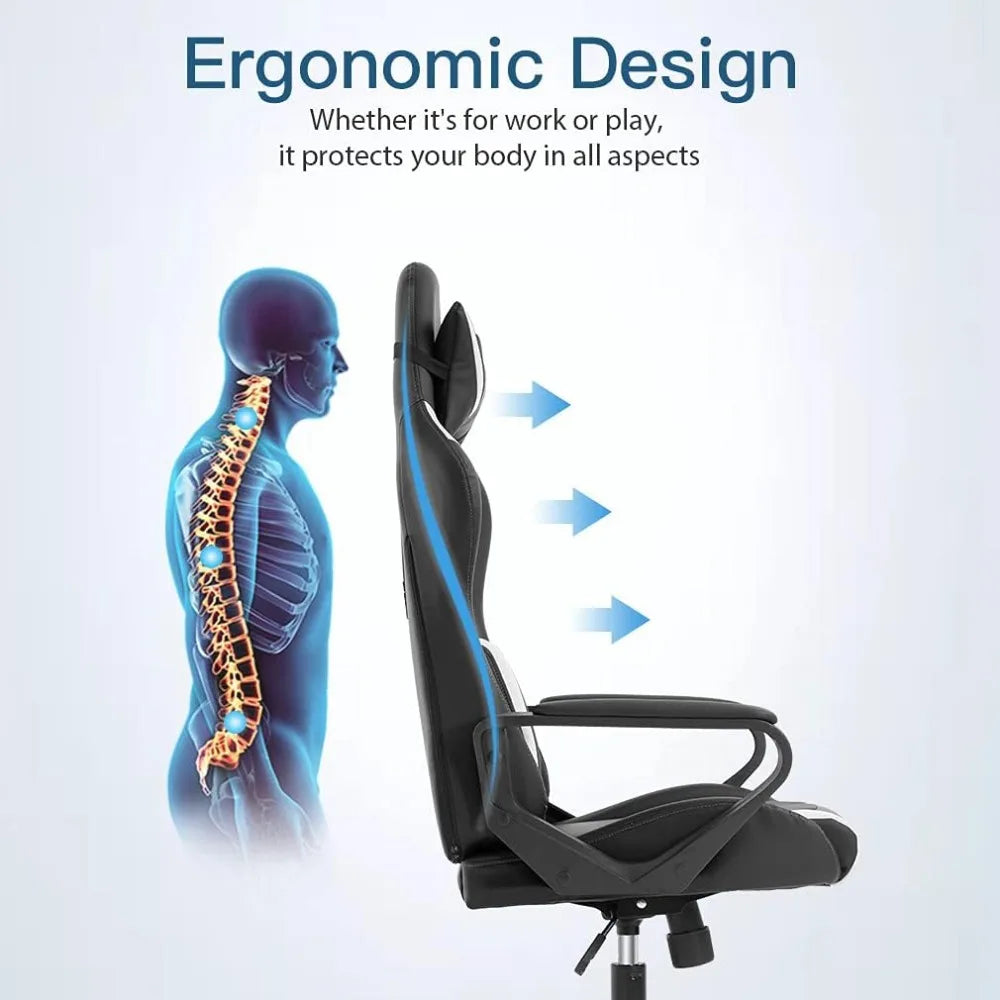 Ergonomic Gaming Leather Swivel Chair