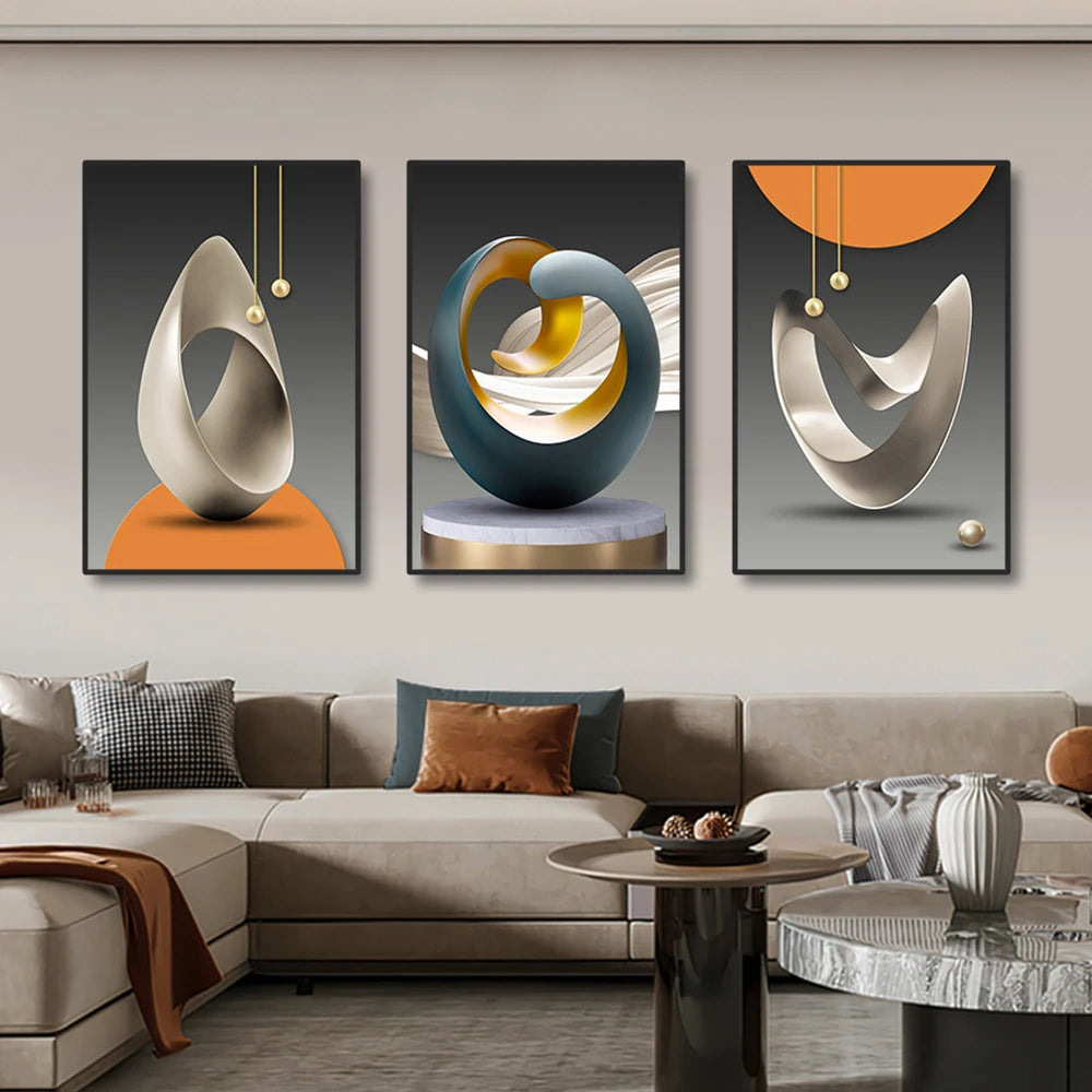 Modern Geometric Wall Art Canvas