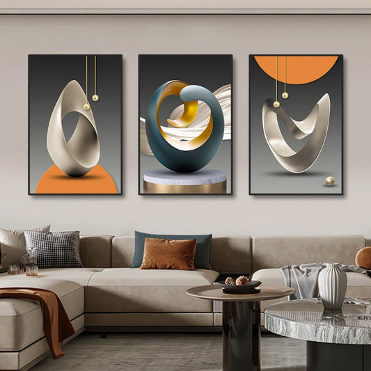 Modern Geometric Wall Art Canvas