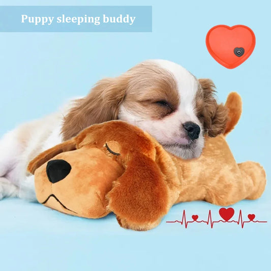 Plush Heartbeat Puppy Snuggle Toy – Anxiety Relief & Durable Chew Toy for Dogs