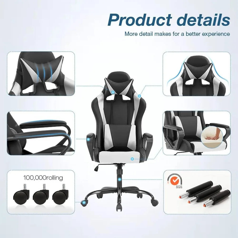 Ergonomic Gaming Leather Swivel Chair