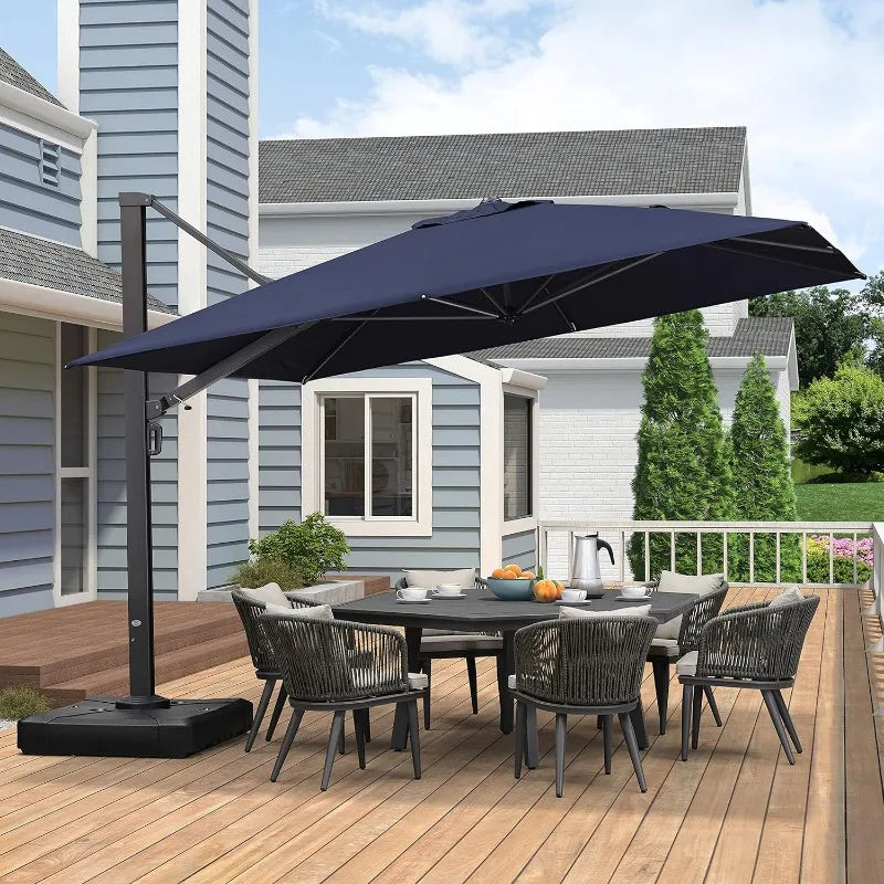 Large Outdoor Aluminum Offset Umbrella