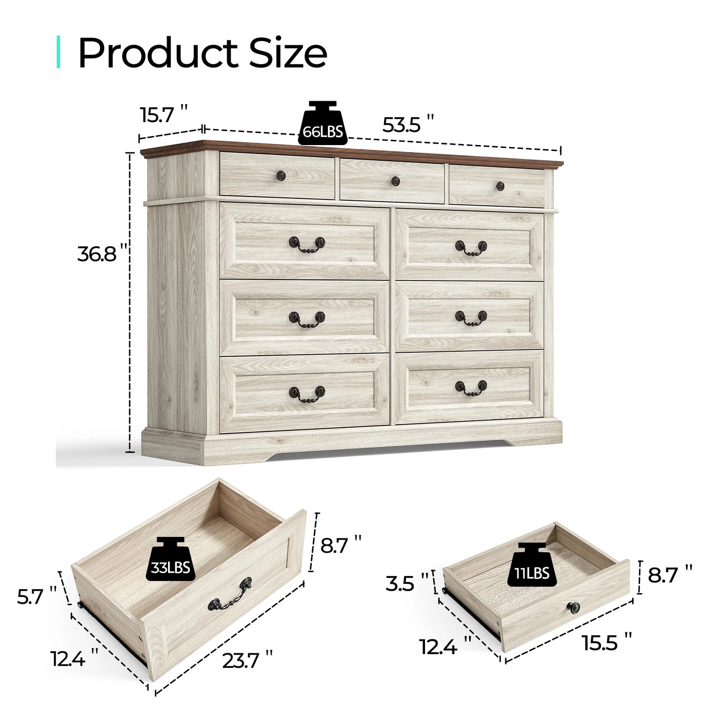 LINSY HOME Wood Dresser