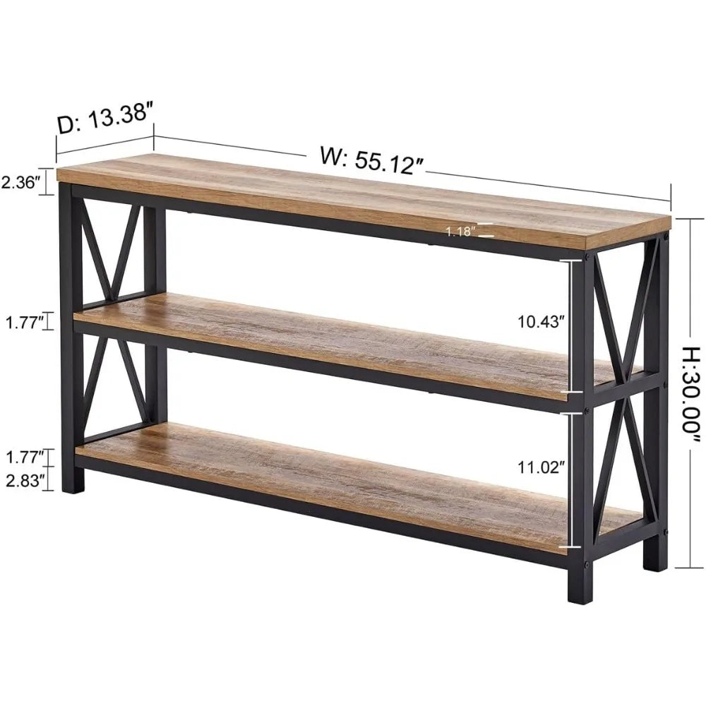 Industrial Console Table for Entryway